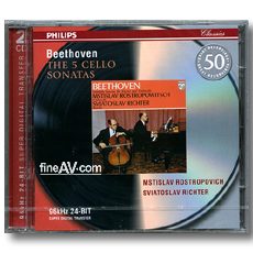 νƮġ &  / 亥-ÿ ҳŸ  ; Mstislav Rostropovich(Cello) & Sviatoslav Richter(Piano)/  Beethoven-The 5 Cello Sonatas(2CD)